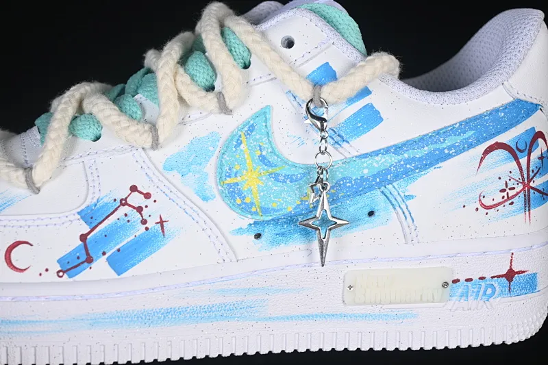 All categories Nk Air Force 1 Air Force series Nk Air Force 1 Low Air Force low-top Nike Air Force 1'07 Low "Aries" Hand-painted graffiti twelve constellations series Aries Air Force One low-top casual sneakers Constellation 321-419